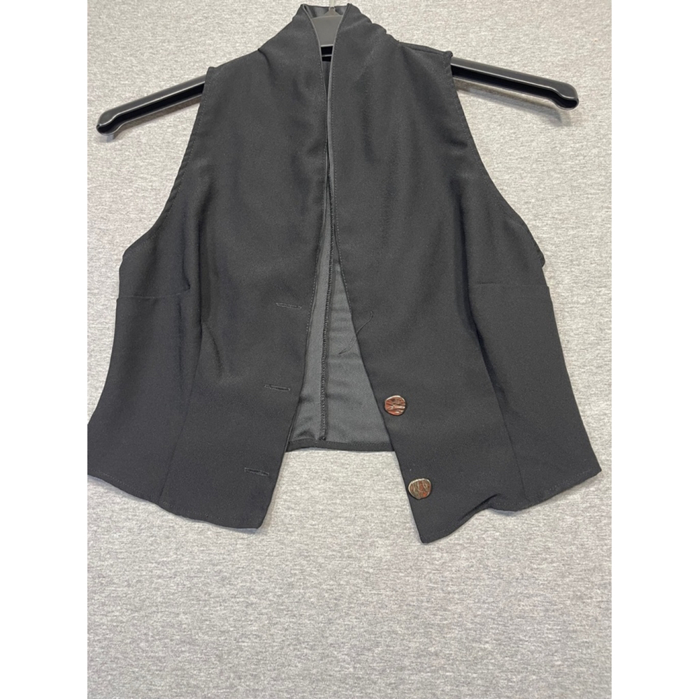Women's Zara Suit Vest, Size M, Black